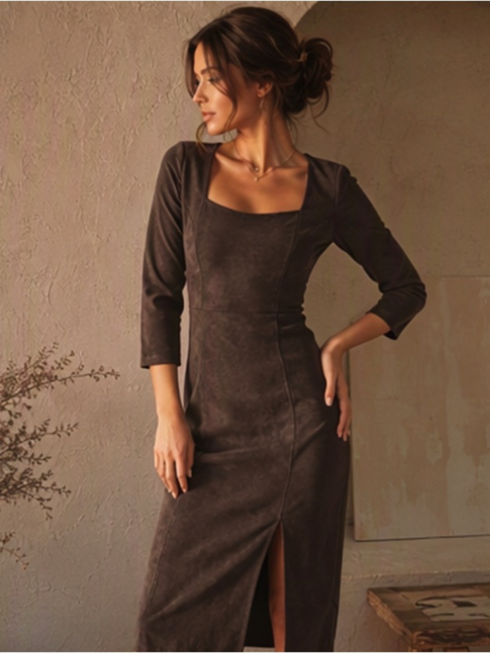 🌷 San Francisco Collection 🌷 Soft Suede Feel Dress NWOT